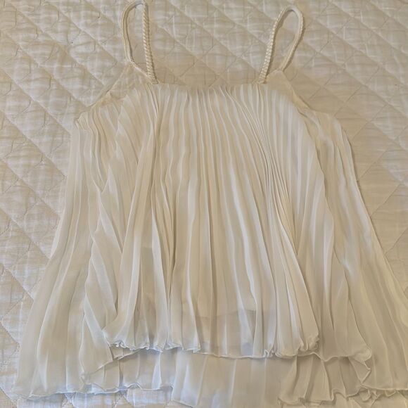 NWOT Venus White Pleated Braided Spaghetti Strap Blouse Size M - Picture 12 of 16